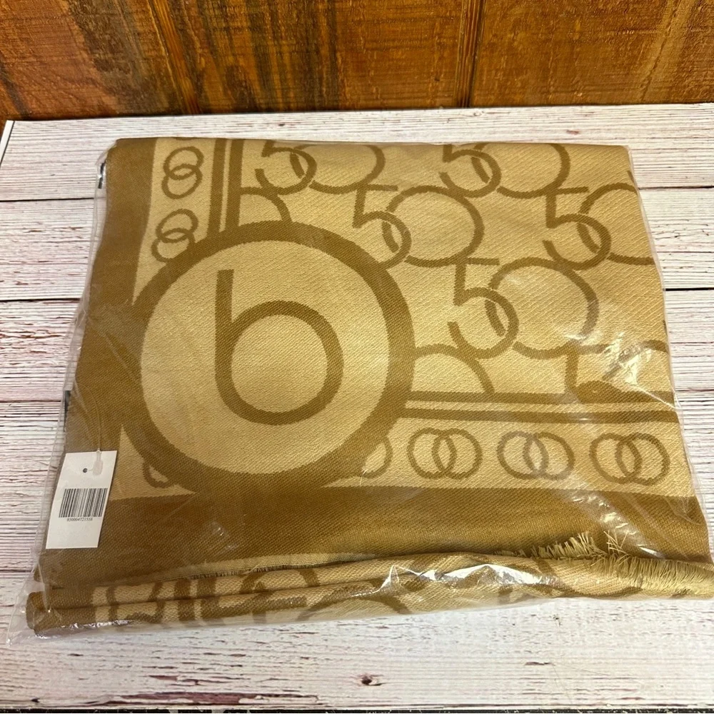 Bloomingdale’s 50th Anniversary Exclusive Logo Scarf - Camel 72” X 26” W